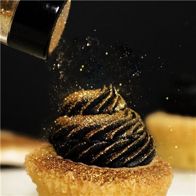 PME 10 GR JAR EDIBLE LUSTRE DUST GOLD: UNIQUE SHINE