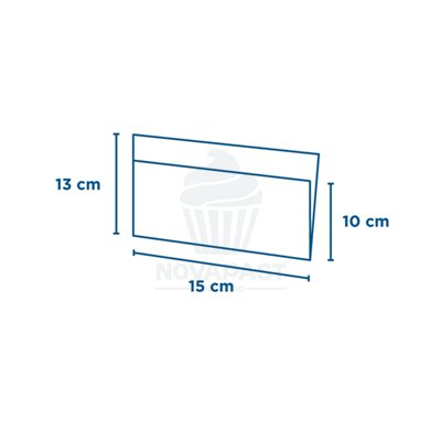 CONJUNTO DE 100 SACOLAS KRAFT ABERTAS 15X13 CM