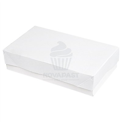 GDP BOÎTE/PLATEAU + COUVERCLE BLANC 19,5X11X4,5 CM