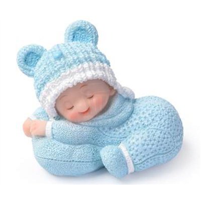 Figurine Résine Enfant Dormant Baptême - Modecor