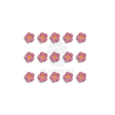 DECORA ESTOJO 30 MINI FLORES DE AÇÚCAR ROSA