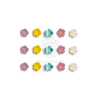 DECORA ESTUCHE 30 FLORES DE AZUCAR COLORES SURTIDOS