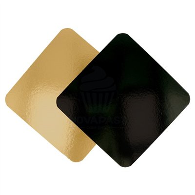 GDP CAIXA DE PASTELARIA DUPLA FACE OURO/PRETO 22X22