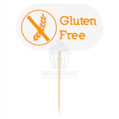 SET DE 100 MARCADORES "GLUTEN FREE" 8 CM BLANCO