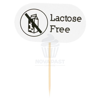 ENSEMBLE DE 100 MARQUEURS "SANS LACTOSE" 8 CM BLANC