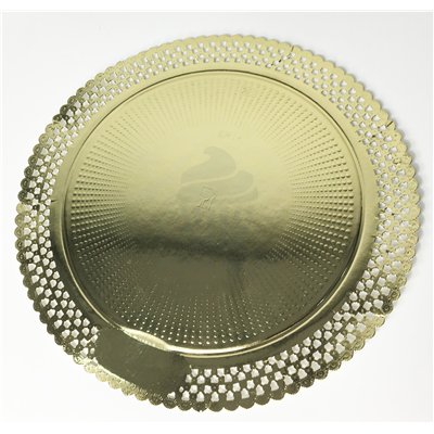 ASSIETTE EN CARTON OR "ERIK" 28 CM (PIÈCE)