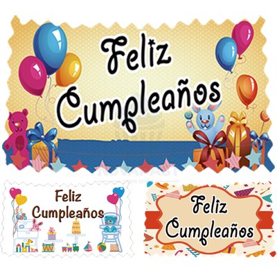 Decorações de Oblea: Feliz Aniversário - Conjunto 75 Peças