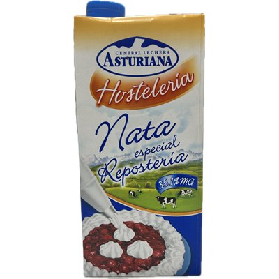 Crème Pure UHT 35,1% - La Asturiana, 1L de Délice