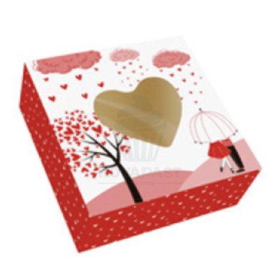 CAJAS PARA TARTA "AMORE" C/VENTANA 20X20X8 CM (UD)
