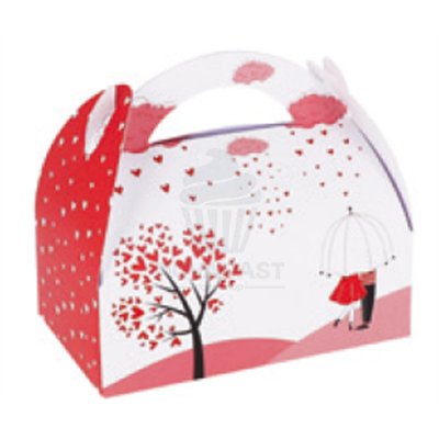 CAIXAS PARA BOLOS "AMORE" COM ALÇAS 17X10X6 CM (UN)