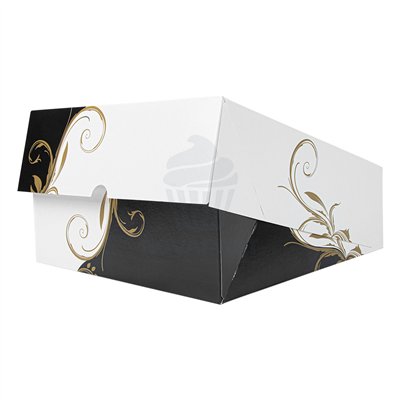 CAJA PASTELERIA CON VENTANA "JULY" 23X23X7,5H CM