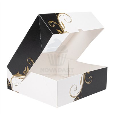 CAJA PASTELERIA CON VENTANA "JULY" 23X23X7,5H CM