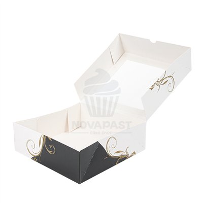 CAJA PASTELERIA CON VENTANA "JULY" 23X23X7,5H CM