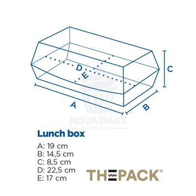 SET 50 CAJAS KRAFT LUNCH TAKE AWAY 22,5X17X8,5 CM