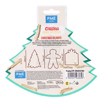 Ensemble de 3 emporte-pièces Noël en métal PME