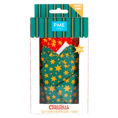 Tulipas de Noël : Set de 24 pour muffins festifs