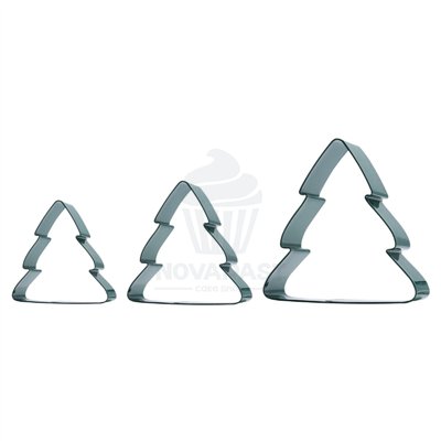 Cortadores de Natal PME: Conjunto de 3 Árvores de Metal