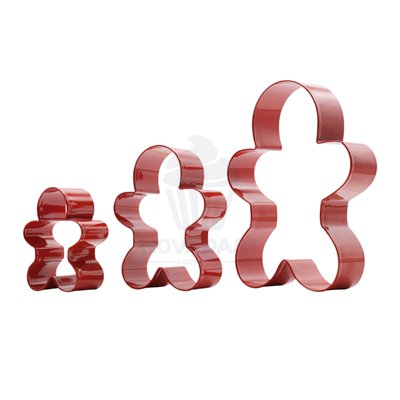 Ensemble de 3 emporte-pièces bonhomme en pain d'épice