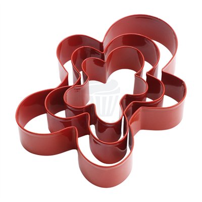 Ensemble de 3 emporte-pièces bonhomme en pain d'épice