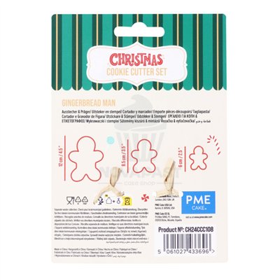 Ensemble de 3 emporte-pièces bonhomme en pain d'épice