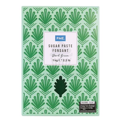 PME Dark Green Fondant 1kg: Ideal for Decorating