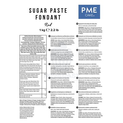 Red Fondant PME 1kg: Ideal for your sweet creations