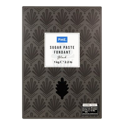 PME Block 1 kg Black Sugar Paste Fondant Ideal