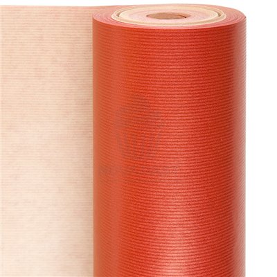 ROLLO 100M.  PAPEL KRAFT ROJO LISO ANCHO 70CM