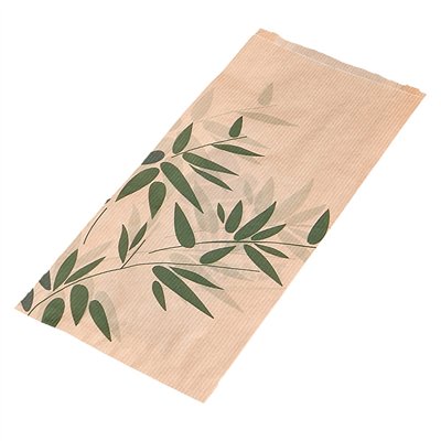 PACOTE DE 500 SACOS DE PAPEL FEEL GREEN 14+7X26 CM