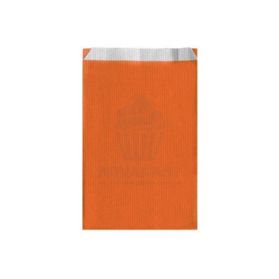 PAQ. DE 250 BOLSAS DE PAPEL NARANJA 12+5 X18 CM