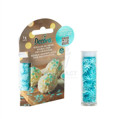 DECORA BOTE 1 GR COPO DE NIEVE AZUL ULTRAFINAS
