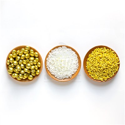 DECORA CONJUNTO 3 POTES 85 GR MISTURA SPRINKLES OURO BRANCO
