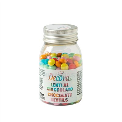 DÉCORE BOCAL 80 GR LENTILLES DE CHOCOLAT COULEURS MIX