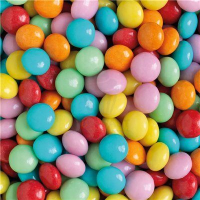 DECORA FRASCO 80 GR LENTILHAS DE CHOCOLATE CORES MISTURADAS