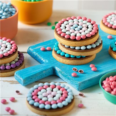 DECORA FRASCO 80 GR LENTILHAS DE CHOCOLATE CORES MISTURADAS