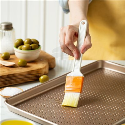 DECORA BANDEJA COCCION ANTIADH ORO ROSA 40X27CM