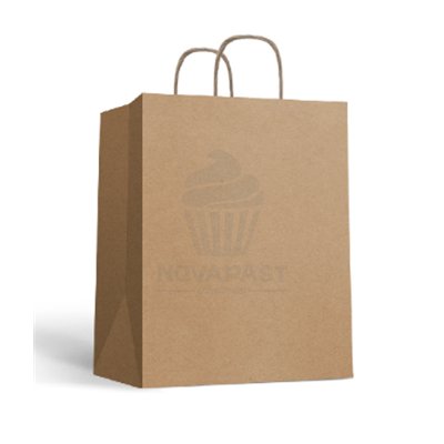 Bolsas en papier kraft avec anses torsadées 28x10x32 cm