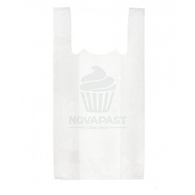 Sac plastique recyclé 70% avec anses 48x60 cm
