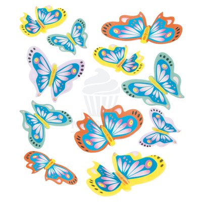 BOÎTE DE 170 PAPILLONS EN AUBE MIXTES BIG 60Ø/80ØMM