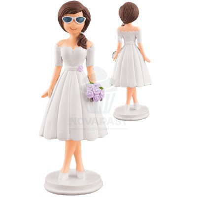 FIGURA NOVIA RESINA COGAFAS DE SOL 18 CM