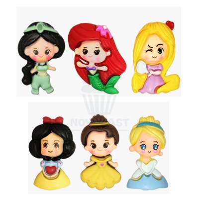 Figuras de Princesas 2D para Roscón de Natal - 100 unid.