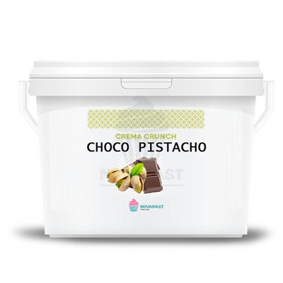 "Deliciosa Crema Crunch de Chocolate con Pistacho - Cubo de 3 Kgs"