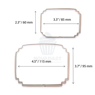 PME ENSEMBLE DE DÉCOUPEURS RECTANGULAIRES EN MÉTAL STYLE 7