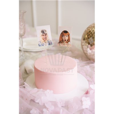 Topper Dourado Coração Aberto 10cm - Elegância na Festa