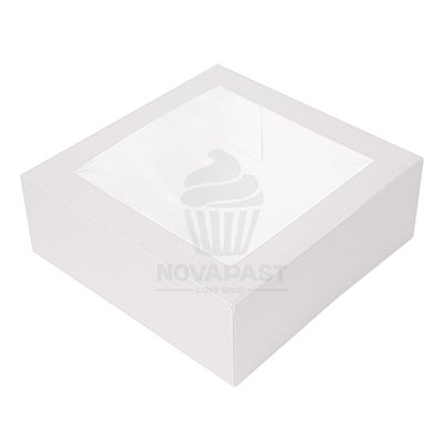 Caixa Branca Automontável 26x26x8 cm para Doces