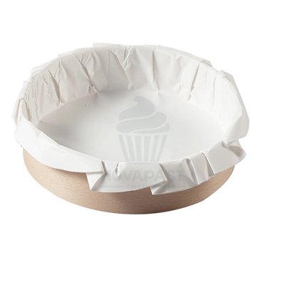 CAIXA 200 FORMAS TORTA DE QUEIJO MADEIRA/PAPEL 100X40HMM