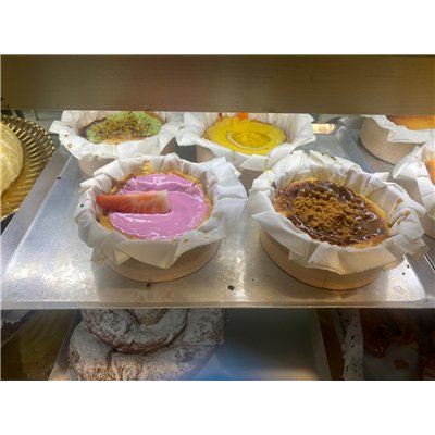 CAJA 200 MOLDES TARTA QUESO MADERA/PAPEL 100X40HMM