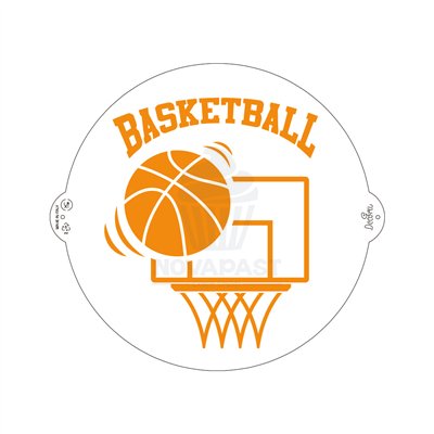 DECORA STENCIL BALONCESTO Ø 25 CMS (UND)