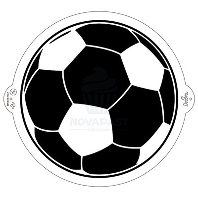 DECORA STENCIL BALON DE FUTBOL Ø 25 CMS (UND)