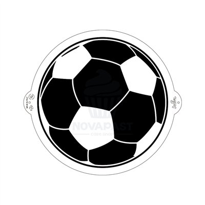 DECORA STENCIL BALON DE FUTBOL Ø 25 CMS (UND)
